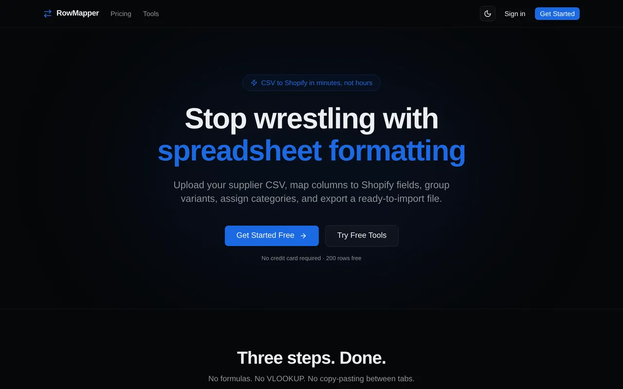 RowMapper Screenshot